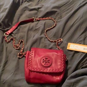 NWT Tory Burch Marion Small Crossbody Red